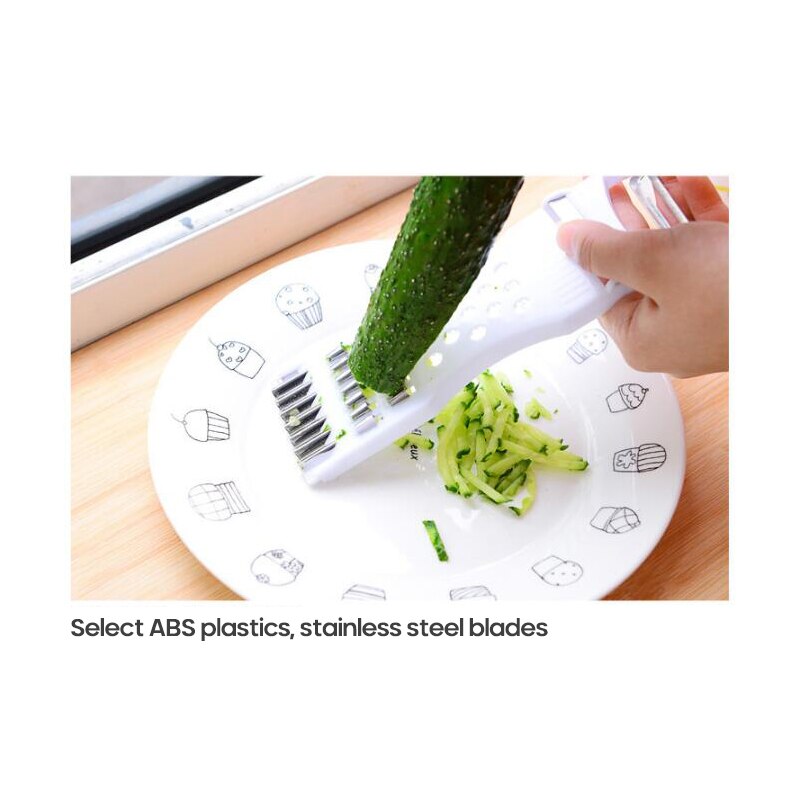 Fruit And Vegetable Grater Multifunctional Plastic Peeler With Three Shape Blades Stainless Steel Blade Peeling And Shredder