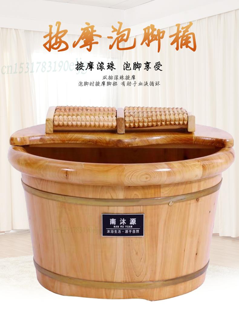 Cèdre bois pied bain baril bain de pieds baril en bois lavage des pieds petite baignoire en bois massif pied bain baril maison artefact