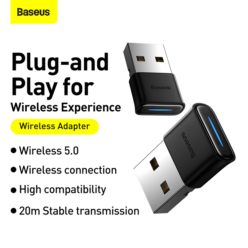 Baseus USB Bluetooth Adapter Dongle Adaptador Bluetooth 5.1 for PC Laptop Wireless Speaker Audio Receiver USB Transmitter