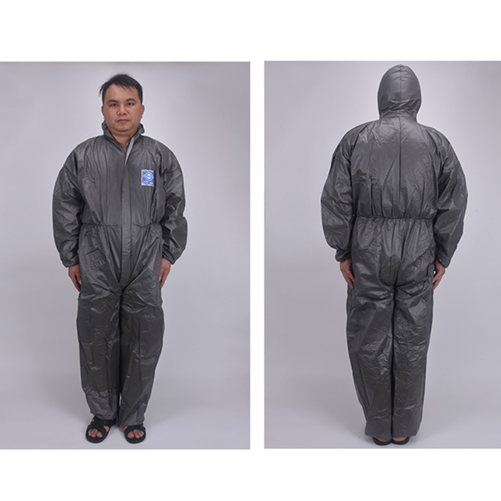 Traje de protección química para el trabajo, uniforme de seguridad, Mono para hombre, ropa de trabajo impermeable, evita el polvo, traje no tejido