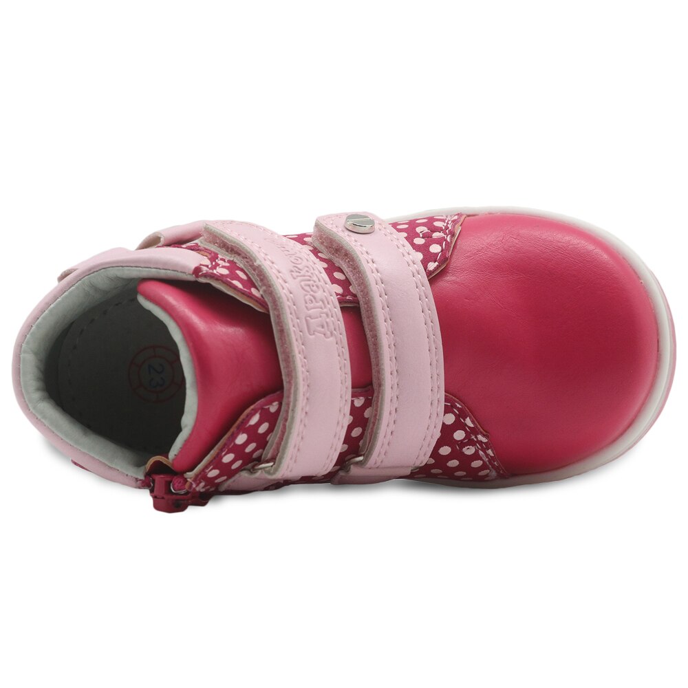 Apakowa jenter joggesko vår høst pu #39 barnesko med glidelås anti-skli barn nydelige lappete løpesko