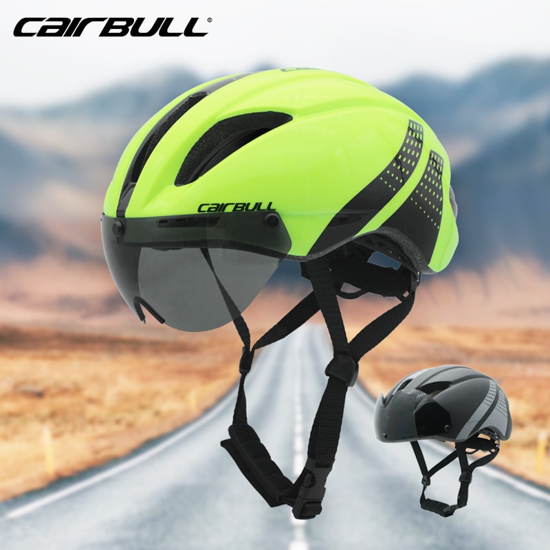 CAIRBULL-casco de triatlón para adulto, para ciclismo, con visera de escudo, Unisex, M/L