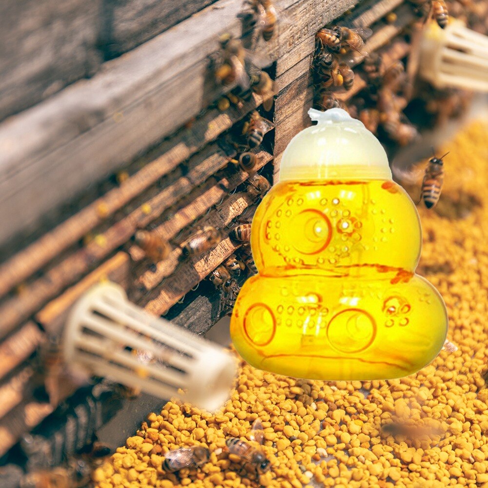 4PCS Wasp Trap for Outdoor Plastic Reusable Hornet Yellow Jacket Bee Insect Traps Hanging Deterrent for Outside