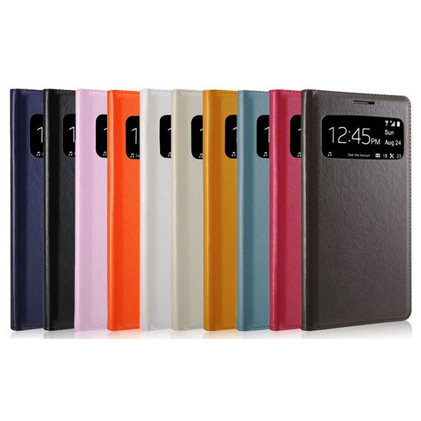Smart View Flip Cover Leather Phone Case For Samsung Galaxy S4 Mini S4 S 4 S4mini GT I9190 I9192 I9195 I9500 GT-I9190 GT-I9192
