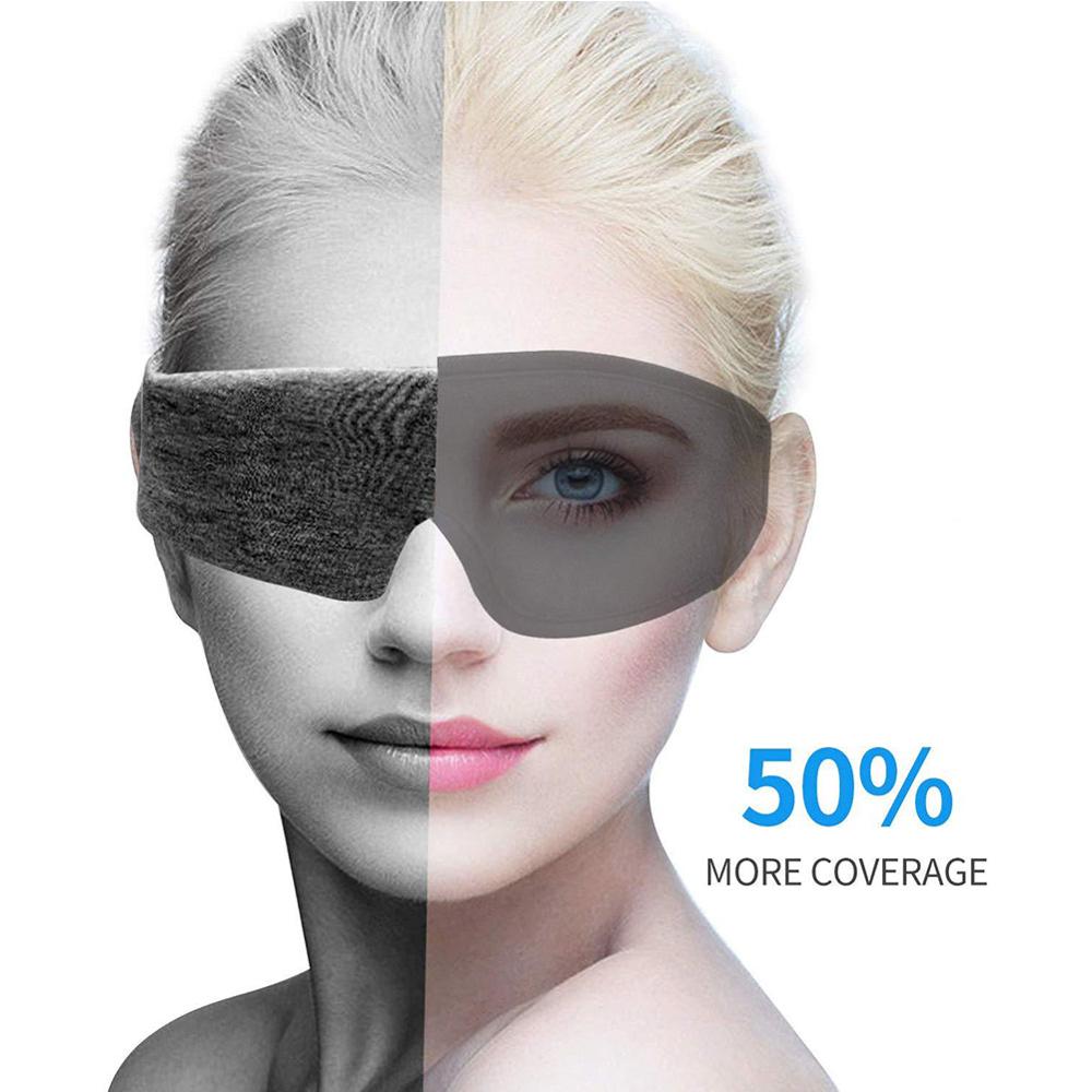 3d sovmask ögon bandage lock manta svart mjuk flanellett justerbar andningsbar ögonbindel huvudband ögonficka nattmask
