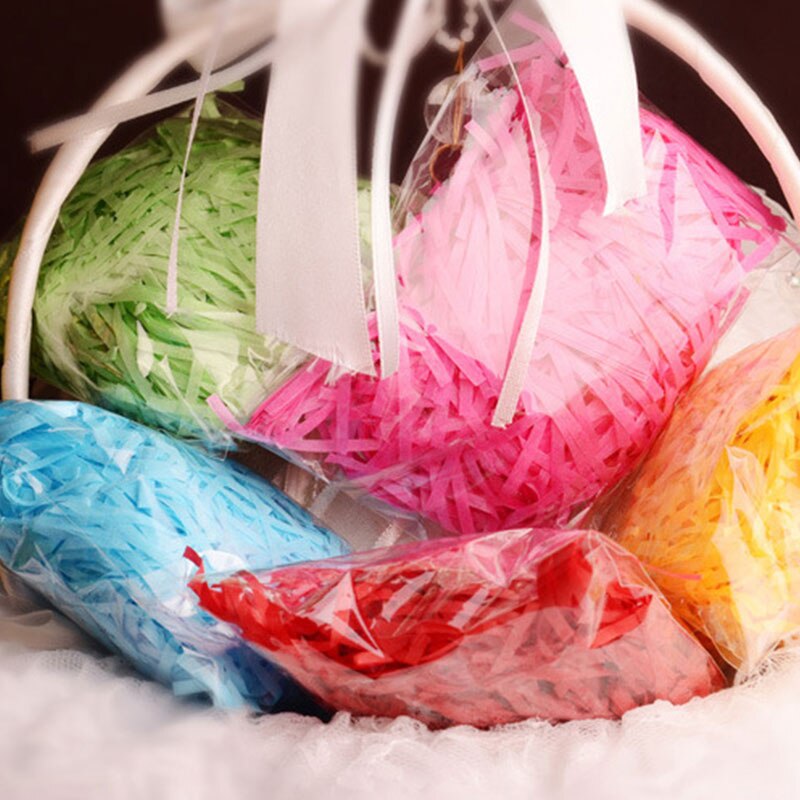 Kleurrijke Bruiloft Shred Papier Boxes Filler Papiersnippers Golfsnit Papier Bonbondoos Filler Valentine Confetti Shred Papier