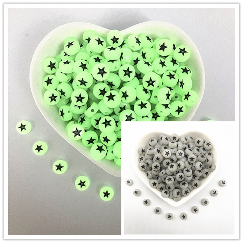 100 Uds. Cuentas luminosas de A-Z de 7x4mm, cuentas con letras, cuentas espaciadas acrílicas para fabricación de joyería, pulsera de dijes DIY: Chocolate