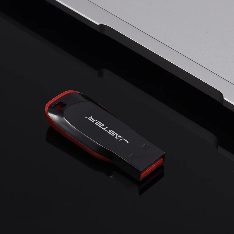 JASTER Zwart USB Flash Drive 128GB Gratis sleutelhanger Memory Stick 64GB Mini Plastic Pen Drive 32GB Hoge snelheid USB Stick 16GB 8GB