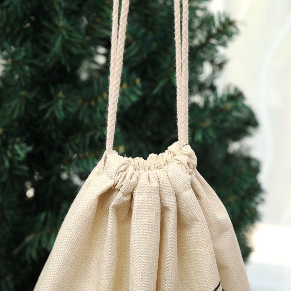Weihnachten Wiederverwendbare Einkaufstasche unisex Faltbare Baumwolle Stoff Lebensmittel Taschen Kordelzug Lagerung Tasche Reise Paket Tasche für Gi