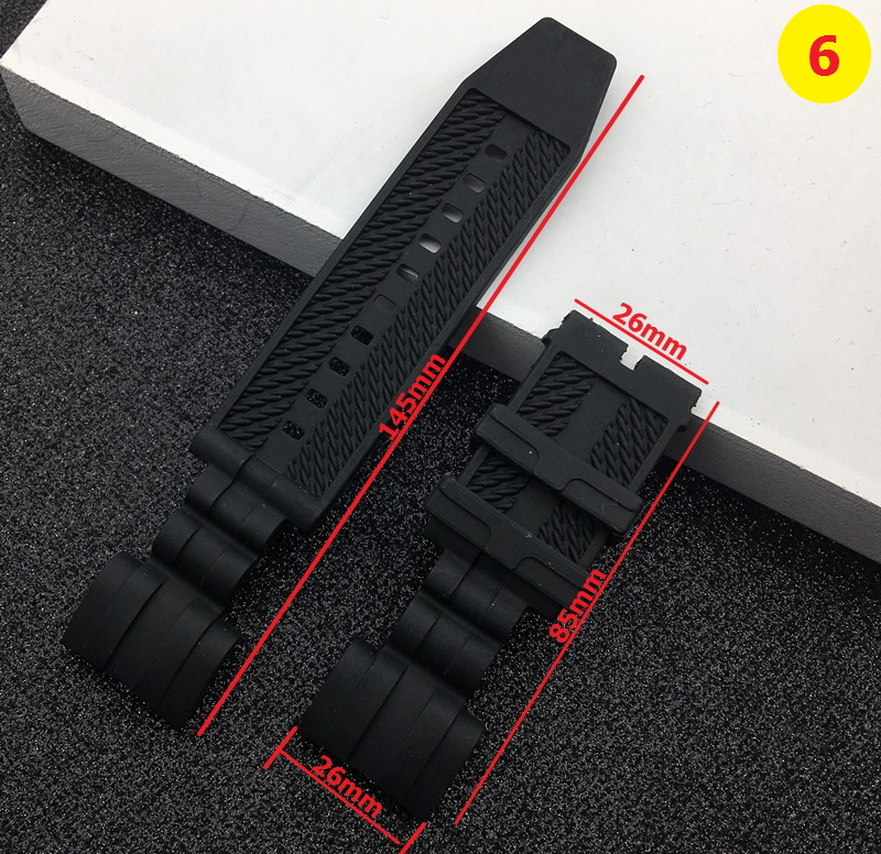 26mm rubberen horlogebandjes geschikt voor invicta bolt & reserve & jason taylor herenhorloges, vervangende bandjes.