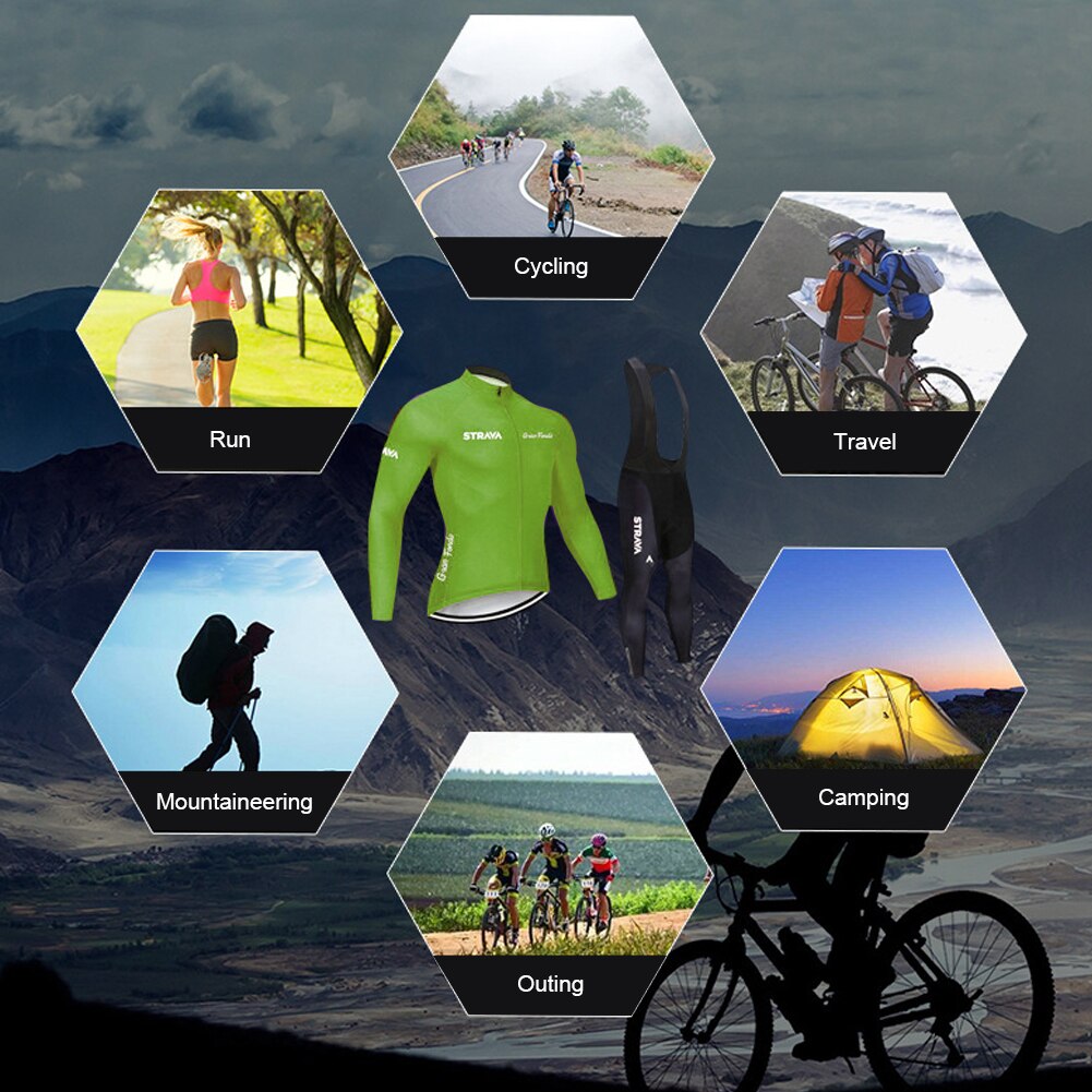 Camisa de ciclismo dos homens terno respirável mtb bicicleta ciclismo roupas inverno velo térmico manga longa camisa da bicicleta calças acolchoadas