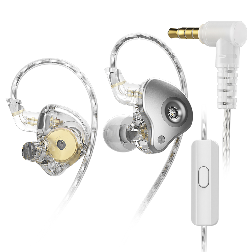 Sgor venus dynamiske øretelefoner hifi superbas ørepropper in-ear monitor musik øretelefoner sport støjreducerende headset fra sportt: Blå