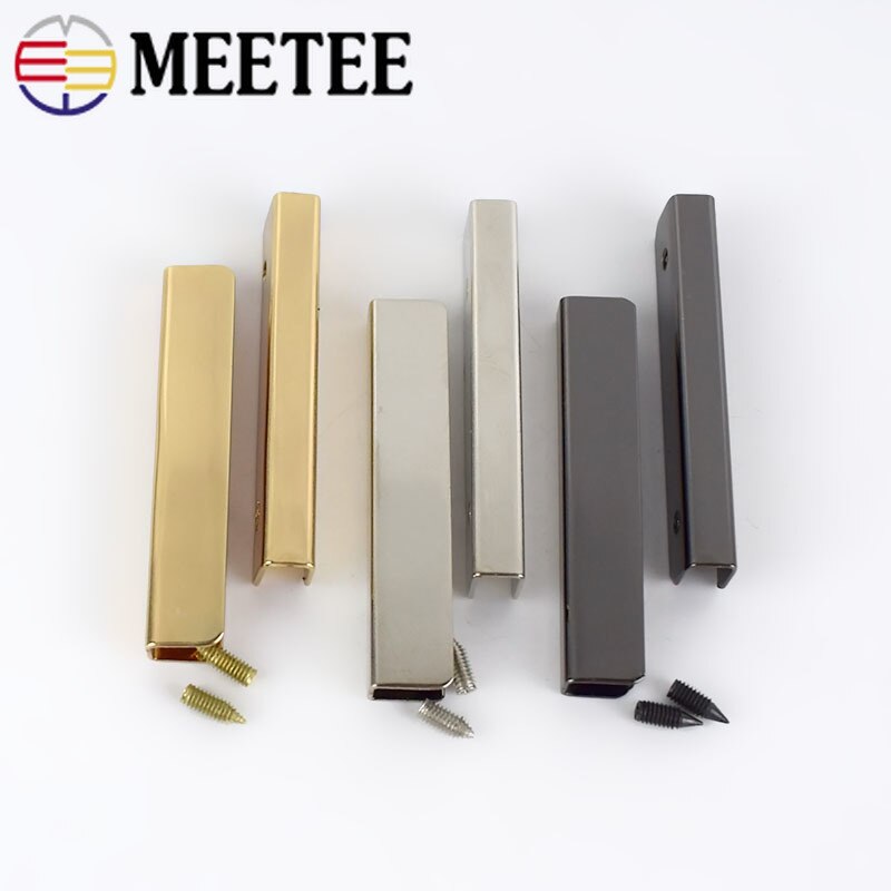 Meetee 5/10 stuks 5cm tas hoekschroeven clip randen beschermer metalen gesp tas portemonnee decoratie hoeken diy leer ambachten accessoire