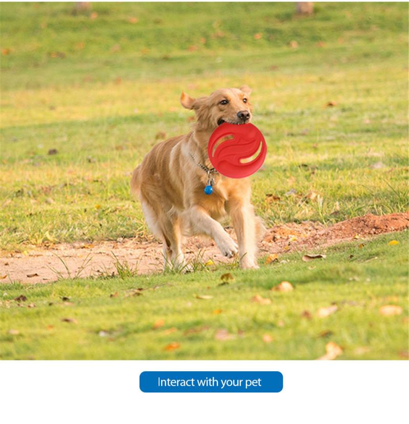 Spinning Training Disk Flying Disc Outdoor Sports Game Soft Flying Saucer Dog Toys Soft Floating Dog Catcher Interactiv