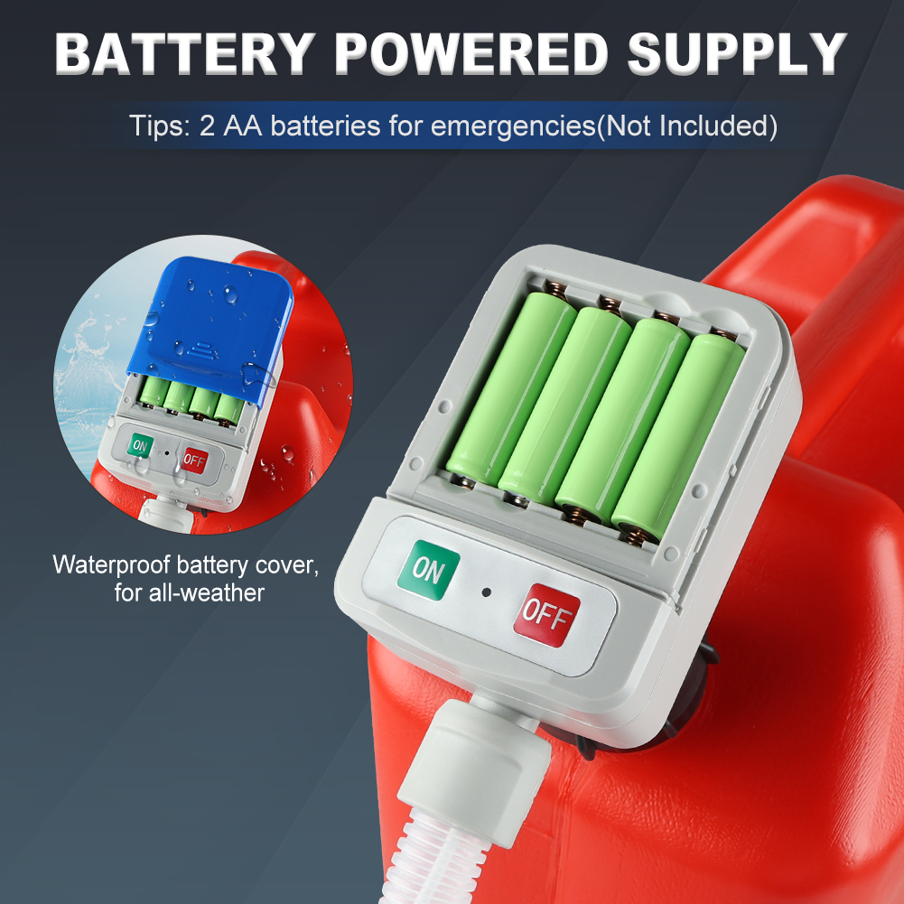 2,4 gpm 51 "Schlauch transfer pumpe Kraftstoff förder pumpe mit Auto-Stop-Sensor Batterie mit 4 Tank adapter tragbare Flüssigkeits pumpe