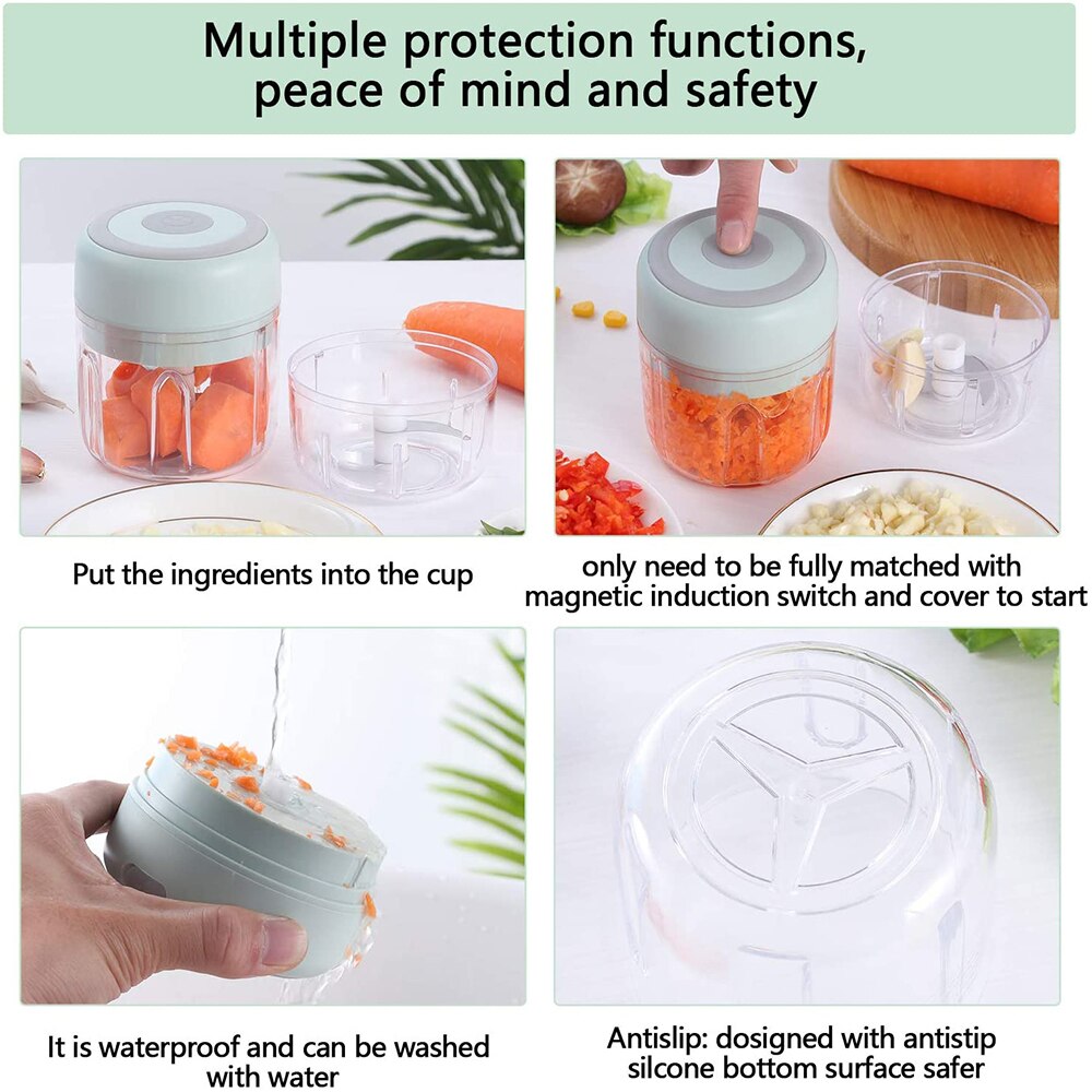 Portable Blender Kitchen Tools Blender Mixer Garlic Crusher Food Processor Mincer Food Mixer Chopper Electric Kitchen Mixeurs