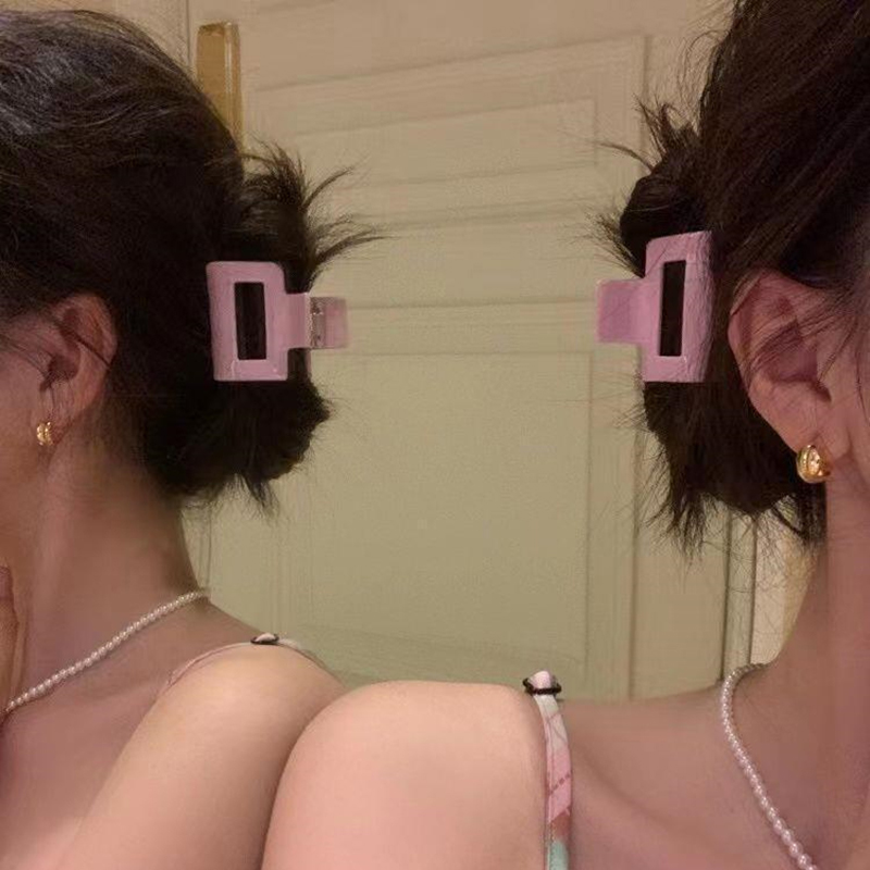 Pinzas cuadradas huecas para el cabello para mujer, pasadores de plástico, pasadores, pinzas para cola de caballo, cangrejo, accesorios para el cabello