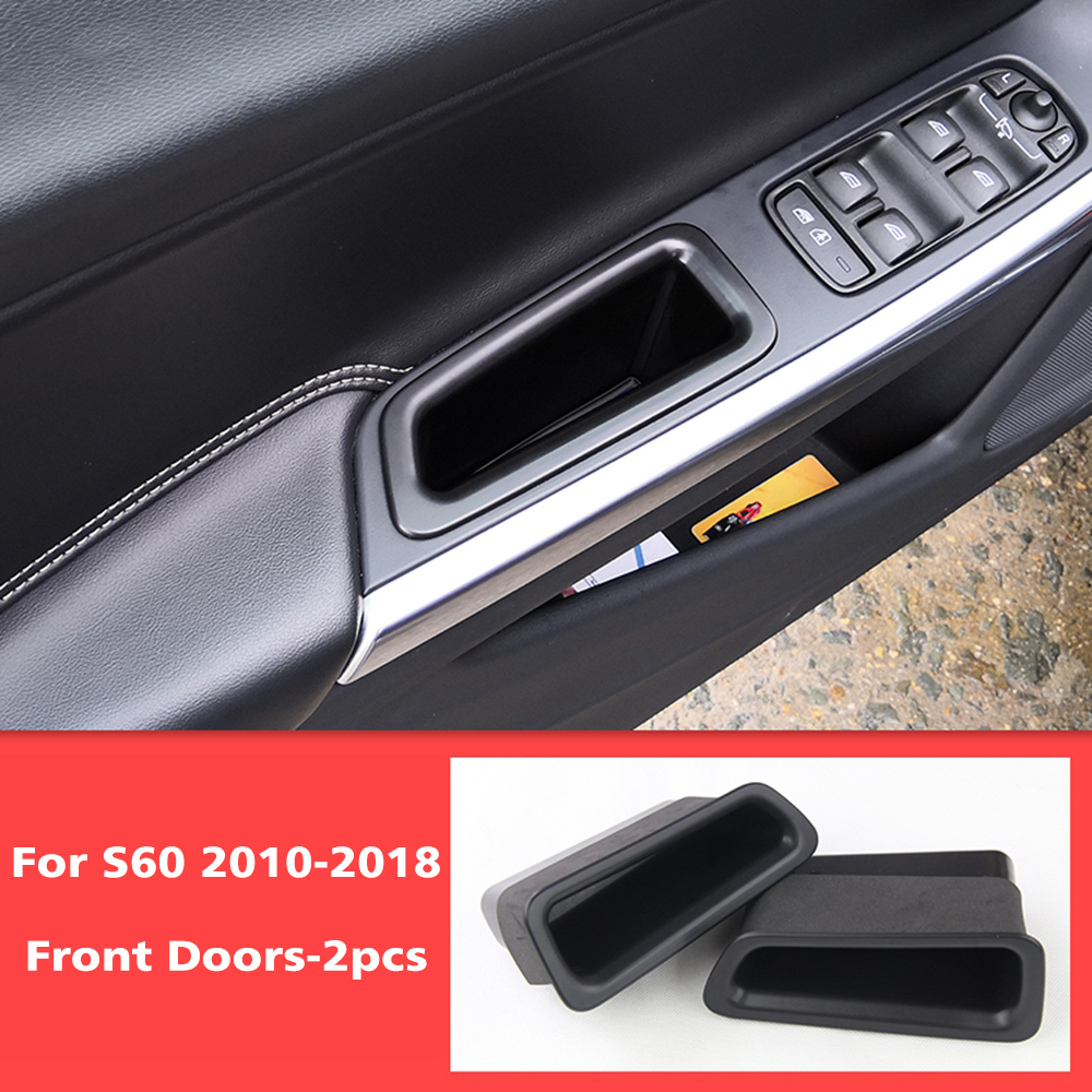 Porta auto Barile Organizzatore Scatola di Immagazzinaggio Tasca Carta Supporto Del Telefono per Volvo XC60 P3 S60 2010-2018 S90 2016-2020 Accessori Auto: Marrone