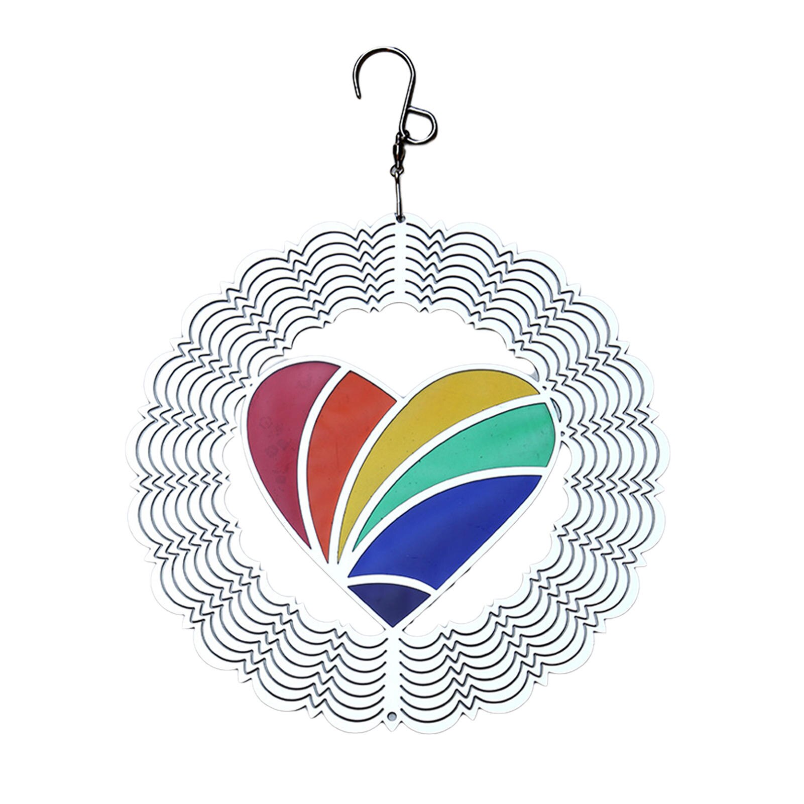 Wind Spinner Hanging Stainless Steel Metal Sheet 3D Three-dimensional Spinner Sound Pendant For Outdoors Gardens Balconies