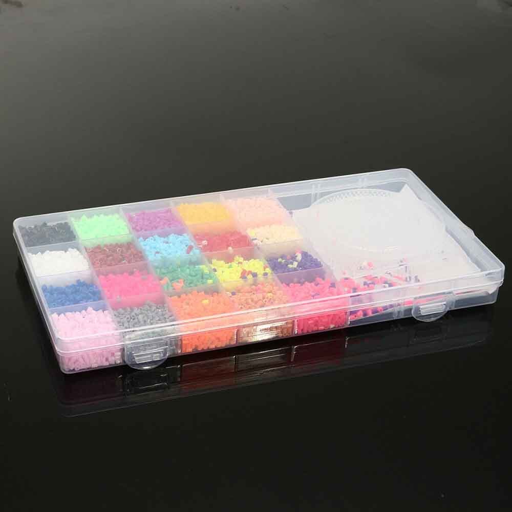 13000pcs Fuse Perler Hama Beads Refill Pack 24 Colors Case Kids Crafts