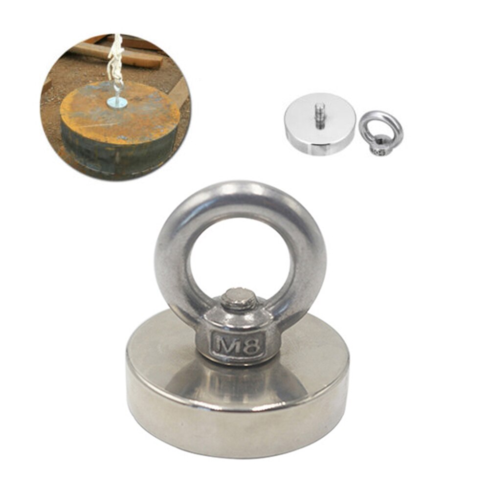 42Mm Sterke Salvage Magneet Pot Vissen Magneet Diepzee Salvage Vissen Magnetische Haak Neodymium Magneet Schat Hunter Houder