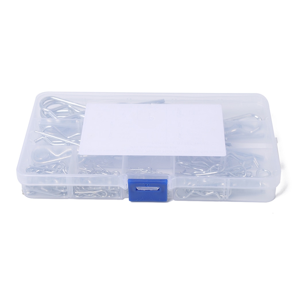 125pcs Hitch R Pin Clip Assortment Kit Tool Cotter Tractor Car Trailer Lock