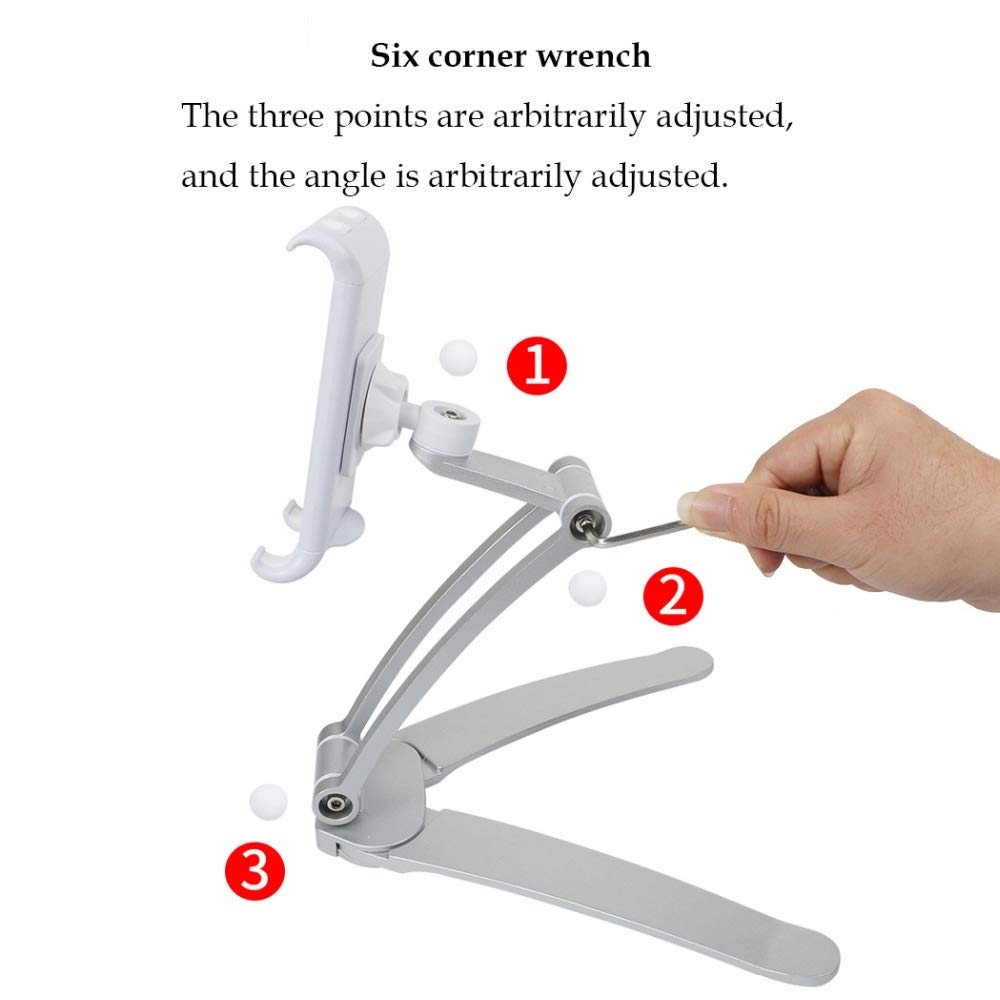 2 in 1 Keuken Tablet Stand IPad Wall Mount Onder Kast Houder Office Desktop Mount Recept Houder Stand voor 4.3 tot 10.5 inch