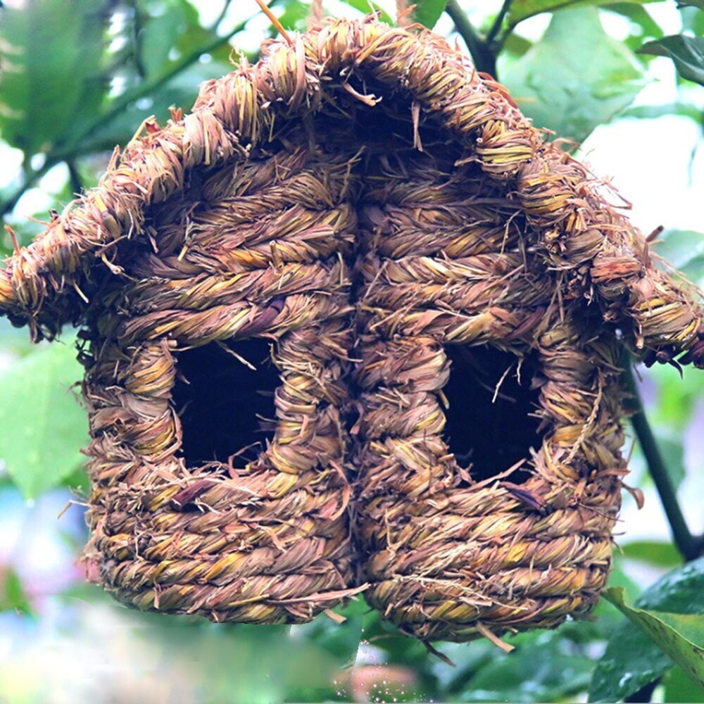 Natürliche Holz Vogel Nest Vogelhaus Kolibri Außerhalb Hängen handgefertigt draussen Heimat Garten Dekoration Container Zucht Nest