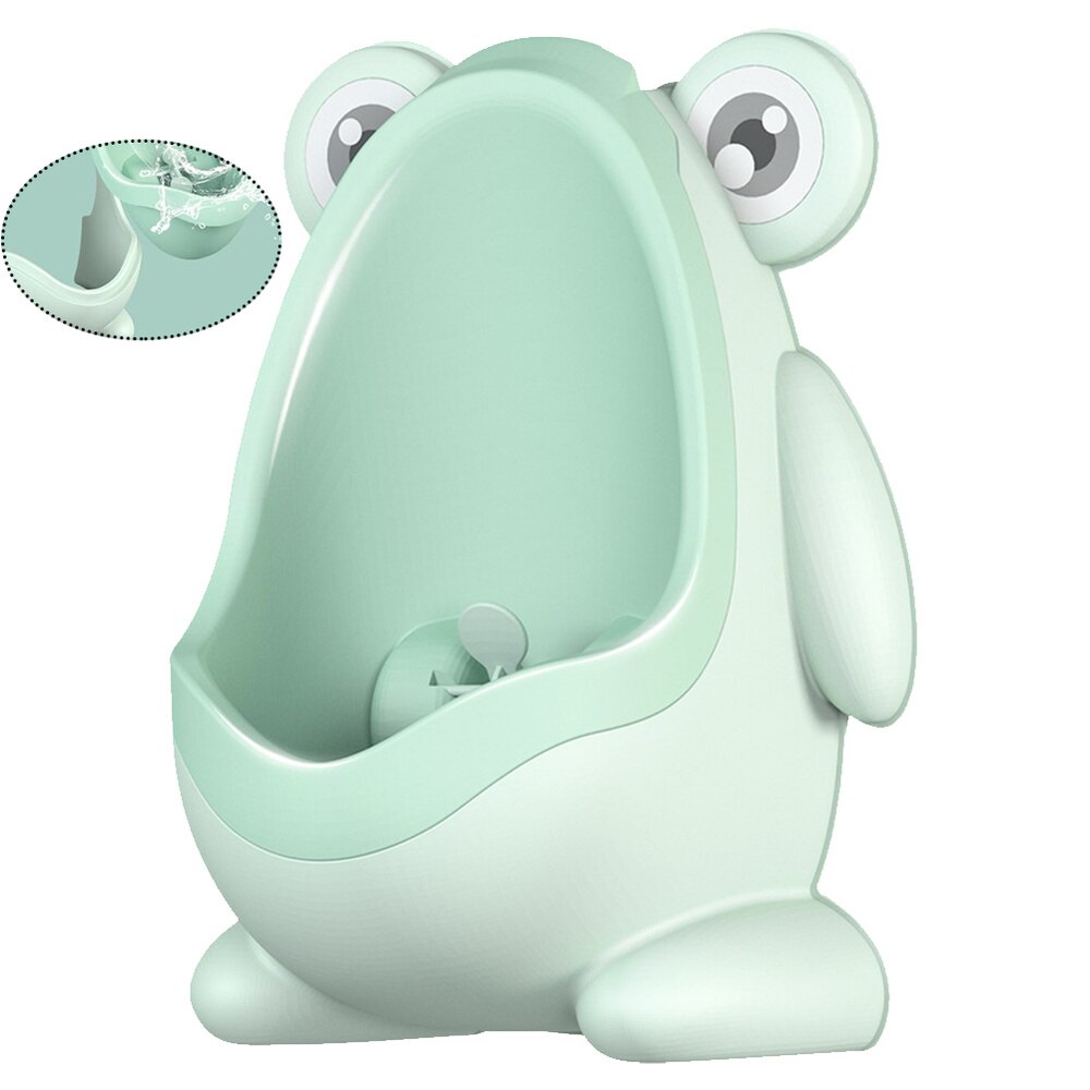 1pc låve tegneserie froske mønster stående potte toalett urinal pottetrening gutt tisse trener til takrenne (lysegrønn)