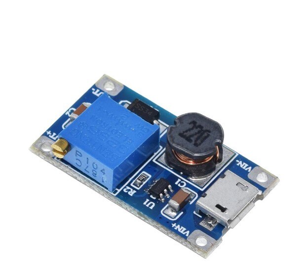 1 st.  mt3608 2a max dc-dc step up power module booster power module: Mt3608 met usb