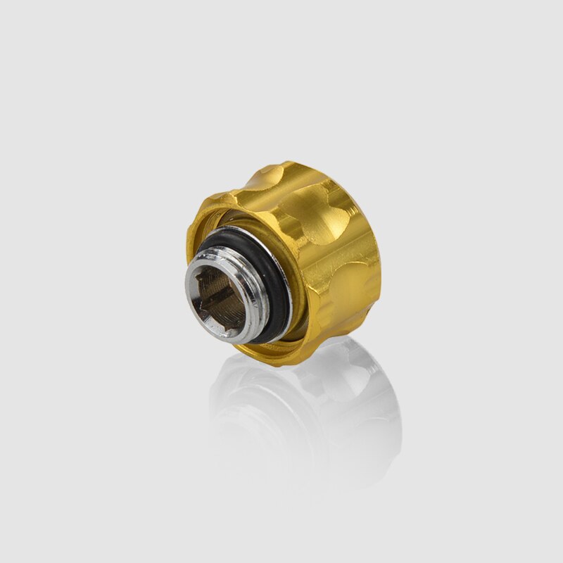 Syscooling water cooling G1/4 fitting for OD 14 mm hard tube copper compression fitting PETG tube fitting: gold