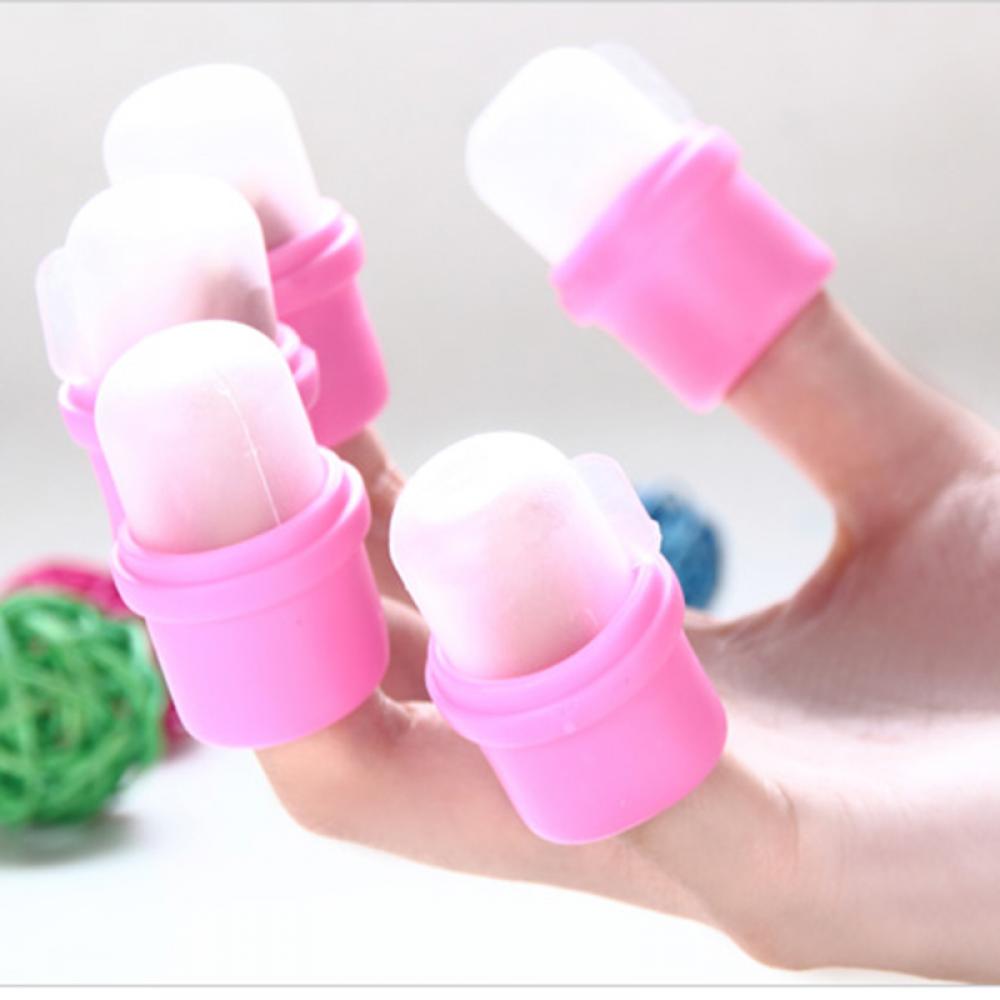 10pc Nail Art Soak Off Polish Remove Rubber Finger Cap Wearable Reusable Gel Varnish Acrylic Tip Easy Cleaning Removal Wrap Tool