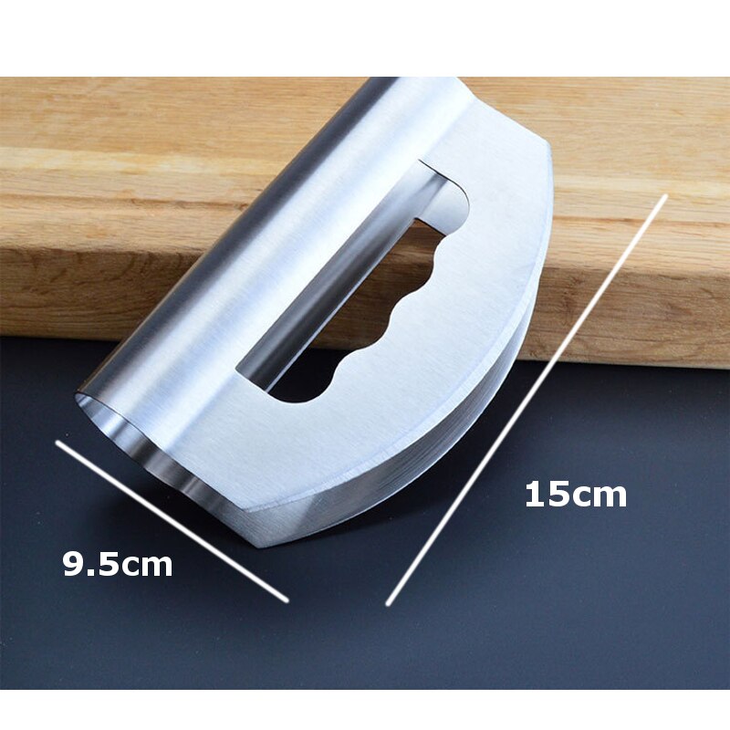 Trancheur à bascule en acier inoxydable | Couteau de Chef à salade, hachoir à légumes coupe-cuisine à manche ergonomique 1 pièce