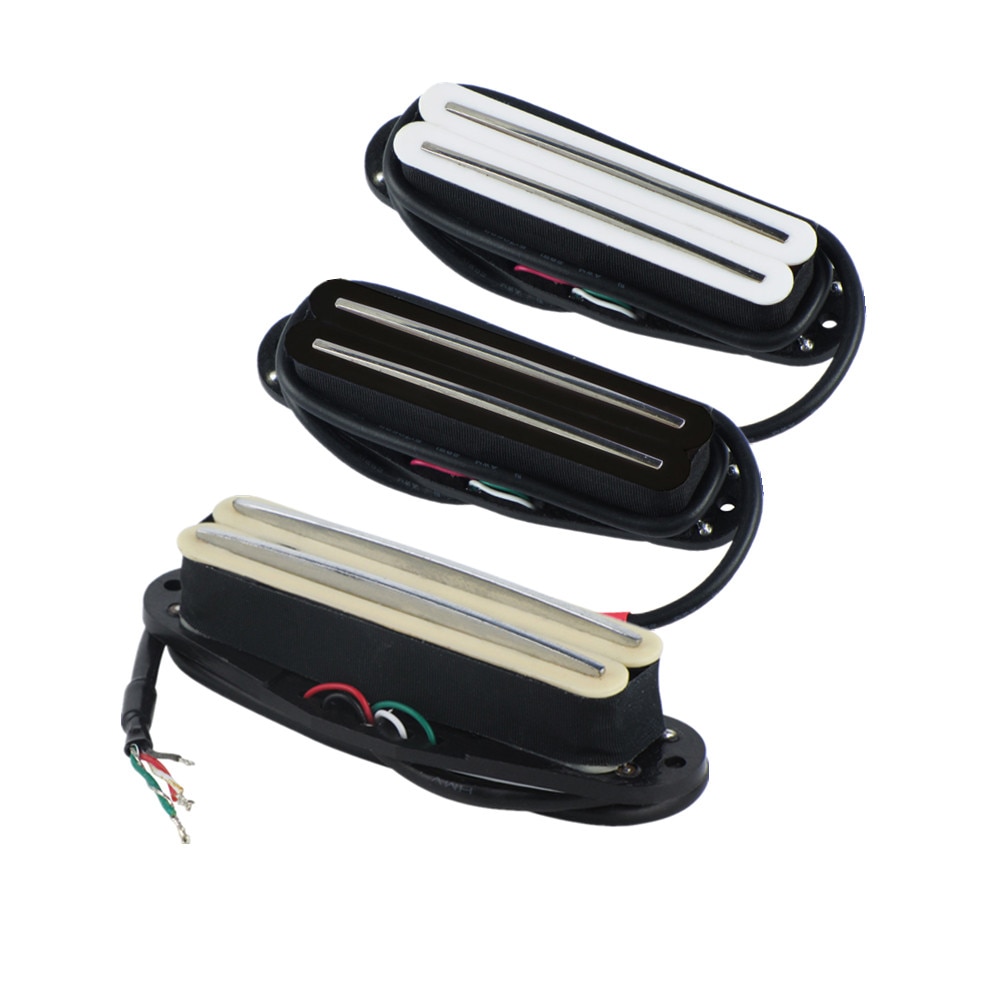 Floror – micro Humbucker double Rail , 4 fils, en céramique, pièces de guitare électrique, noir/blanc/jaune au choix