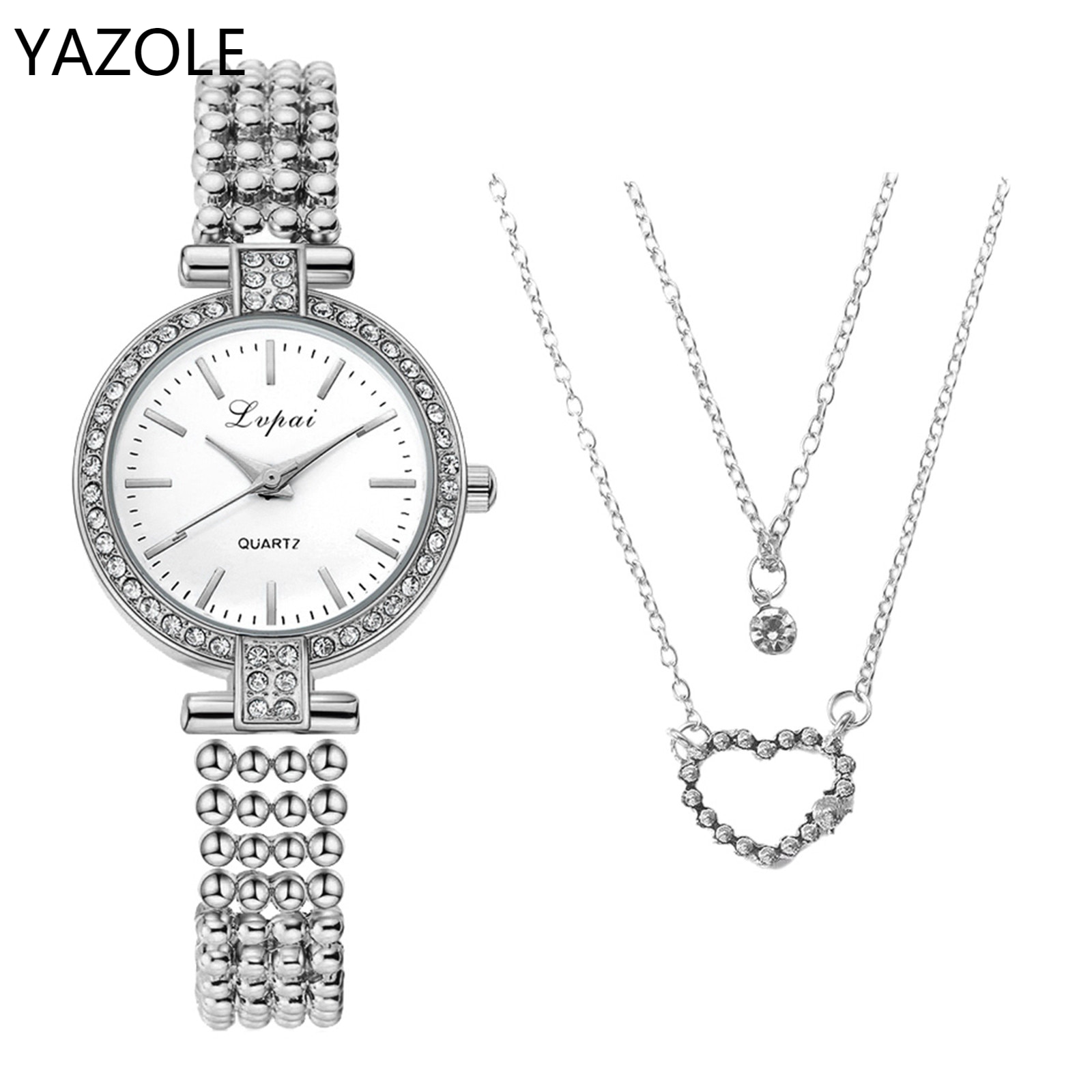 Branded Vrouw Horloge Orologio Donna Top Business Casual Quartz Luxe Horloge Met Ketting Dames Sieraden Combinatie