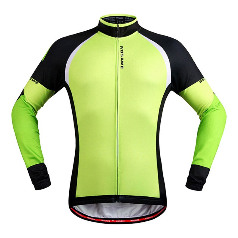 Termisk fleece cykeljakke forår efterår cykeltøj chaqueta mtb cykel vindjakker mænd kvinder vindtæt cykeljakke: Grøn / Xl