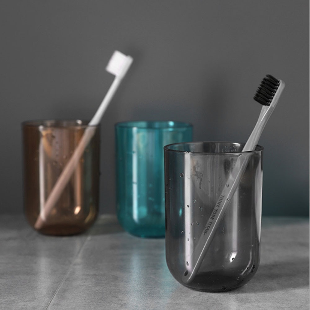 Tansparent Badkamer Wassen Cup Voor Huishoudelijke Tandenborstel Cups Plastic Transparant Duurzaam Mondwater Cup