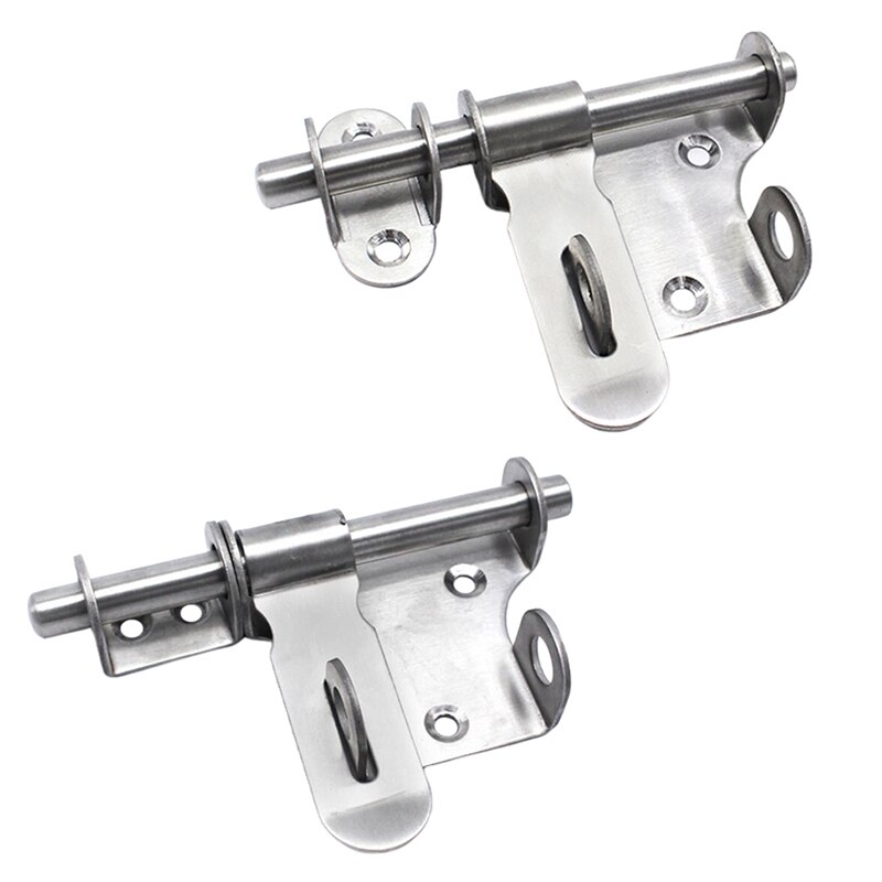 Stainless Steel Lock Latch Heavy Duty Slide Bolt Metal Doors Gates Hardware Home