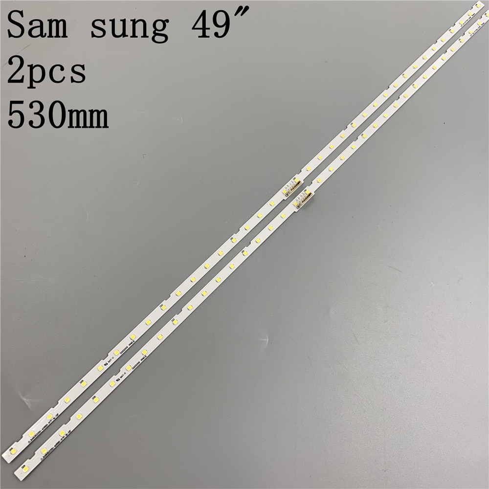 LED Backlight strip 38 leds for Samsung 49"TV AOT_49_NU7300_NU7100_2X38_3030C_d6t-2d1_19S2P rev.v4 UE49NU7140 UE49NU7100