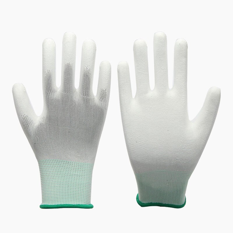 1 paar Antistatik-handschuhe Anti Statische ESD Elektronische Arbeits Handschuhe Pu Finger Beschichtet Finger PC Gleitschutz Für Finger Schutz