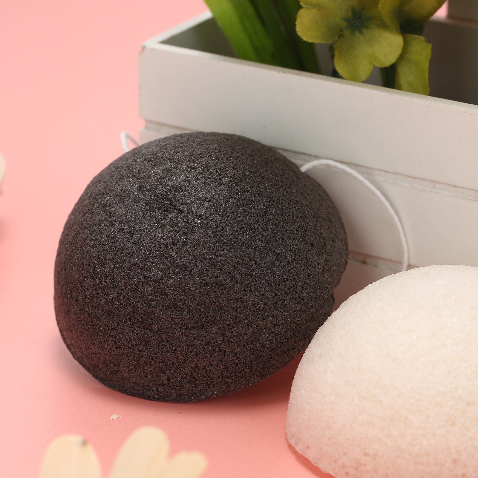 2 Stks/set Halfrond Natuurlijke Konjac Spons Gezicht Schone Spons Facial Puff Gezicht Wassen Spons Gezichtsverzorging Facial Cleaning Tool