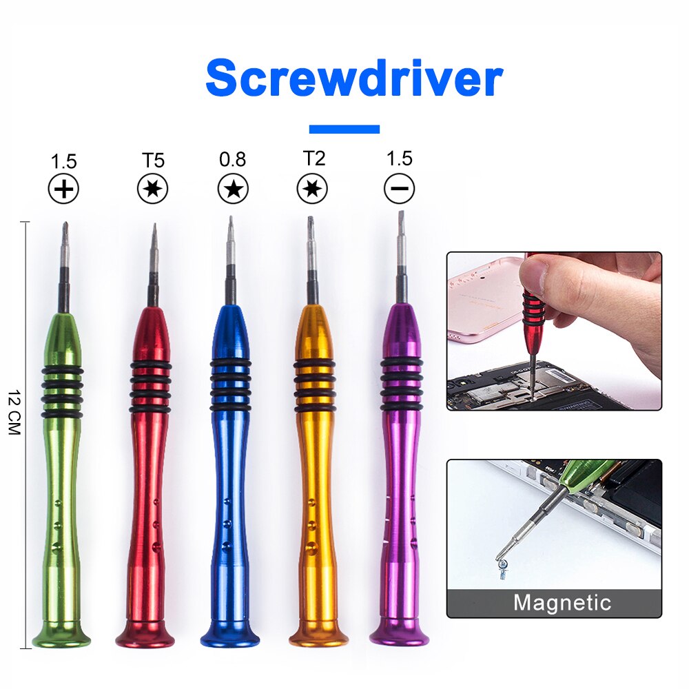 17 in 1 Pry Opening Repair Tools Sets With Portable Bag Screwdriver Kit For Apple iPad Pro Air Tablet PC Phone Repair Tools Kit