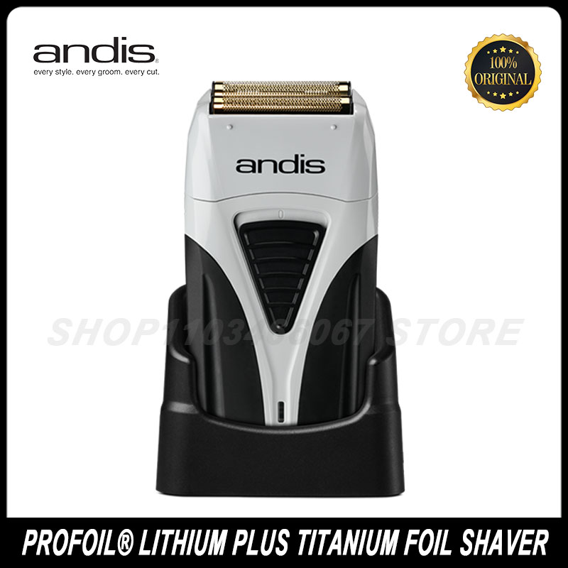 Original Andis Profoil Lithium Plus 17205 barbero Limpieza del cabello Afeitadora eléctrica para hombres barba rechoncha maquinilla de afeitar máquina de afeitar calva