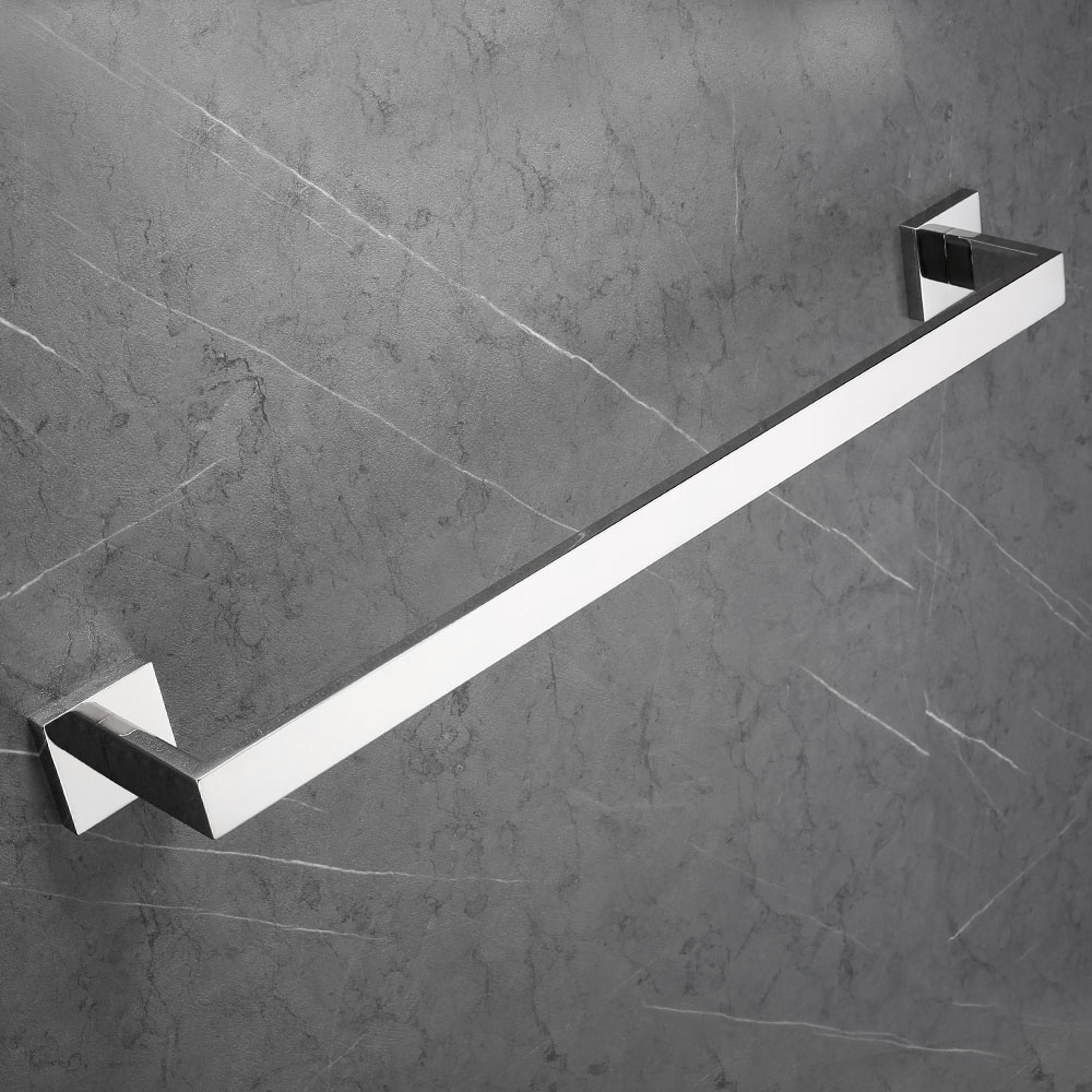 SUS 304 Stainless Steel Bathroom Hardware Set Chrome Polished Toothbrush Holder Paper Holder Towel Bar Bathroom Accessories: Single Towel Bar
