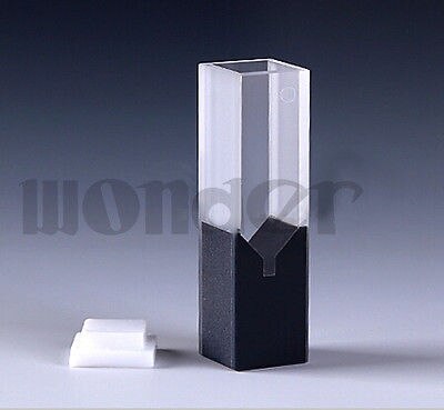 50ul 10mm Path Length Sub-Micro Quartz Cell With Black Walls And Lid