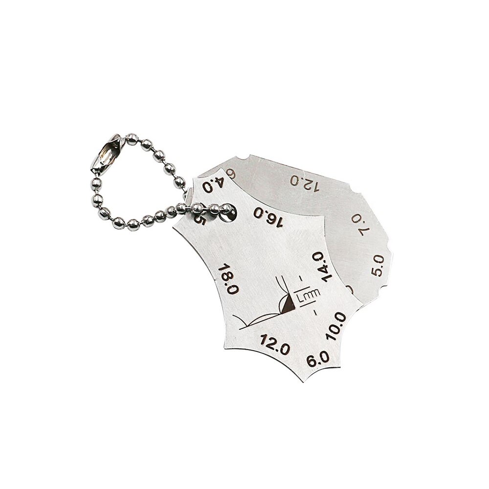 2pcs Stainless Steel Welding Gage Fillet Weld Tee Joint Weld Seam Test Ulnar Inspection Ruler