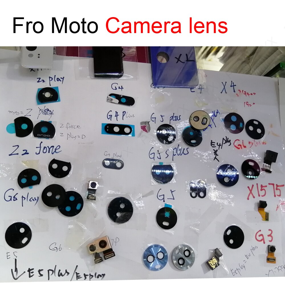 Tylna soczewka aparatu tylnego dla Moto One G8 play G5s G6 G7 moc E6 G8 E7 Plus zagraj w jedną hiperfuzję z naklejką na Z3 Play
