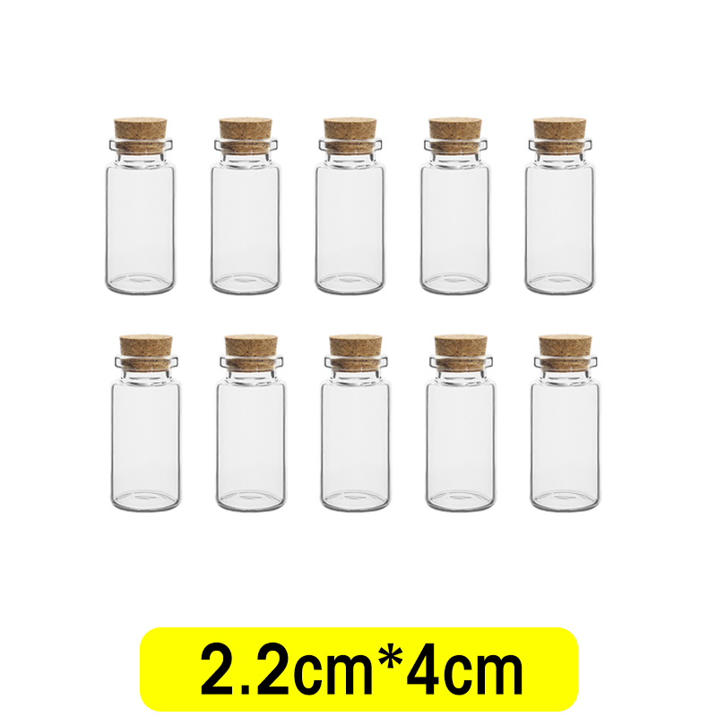 Botellas de vidrio pequeñas con corcho, Mini viales de vidrio, botellas de deseos vacías transparentes, recuerdos de decoración del hogar para de boda y cumpleaños: L / Caqui oscuro