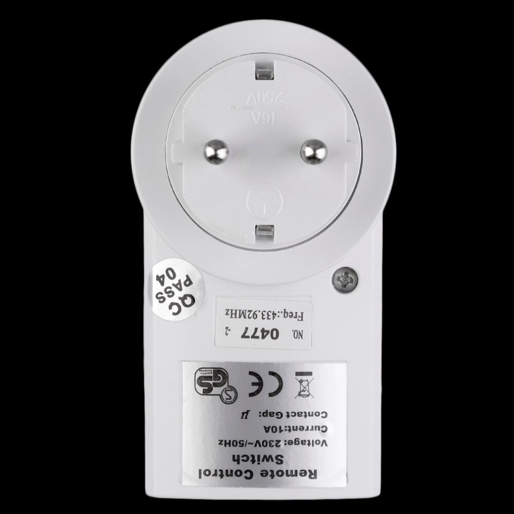 Electrical Plug - EU Connector - 1 Outlet - 10A - ONLENY Remote Control Socket