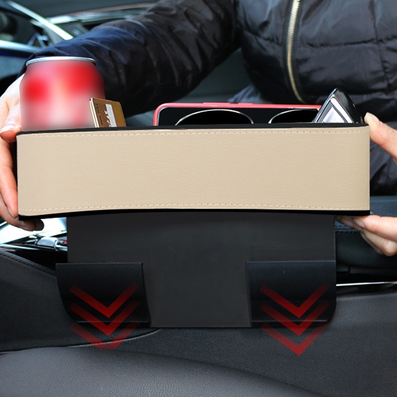 PU Leather Car Seat Gap Storage Universal Seat Crevice Organizer Multifunction Car Side Gap Storage Box Auto Accessories